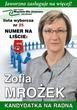 Zofia Mrożek. Pozycja 5. na liście WdJ