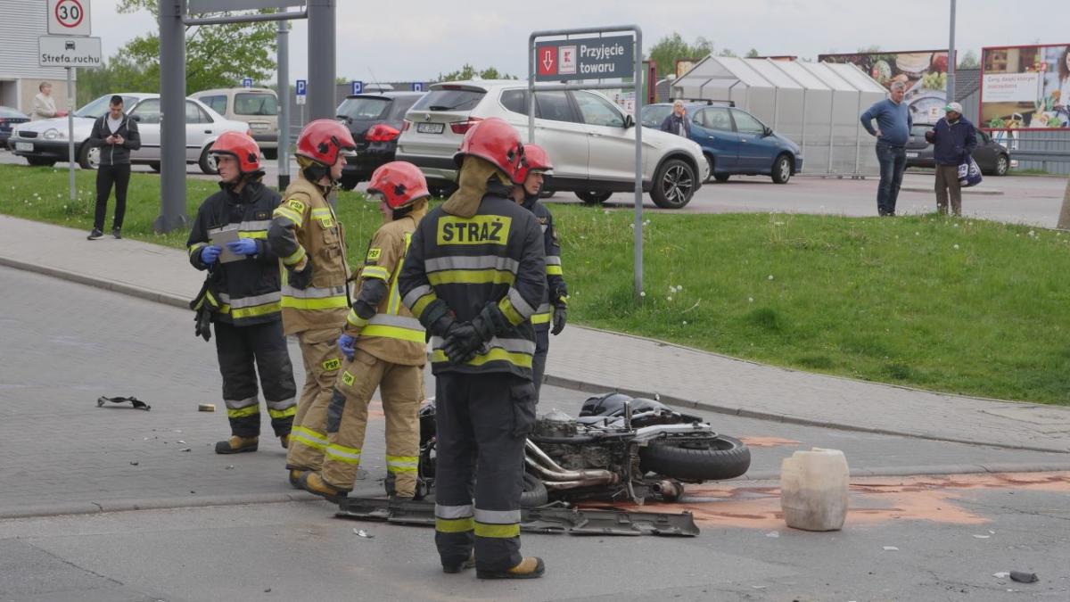 Wjechał w motocykl na ul. Matejki