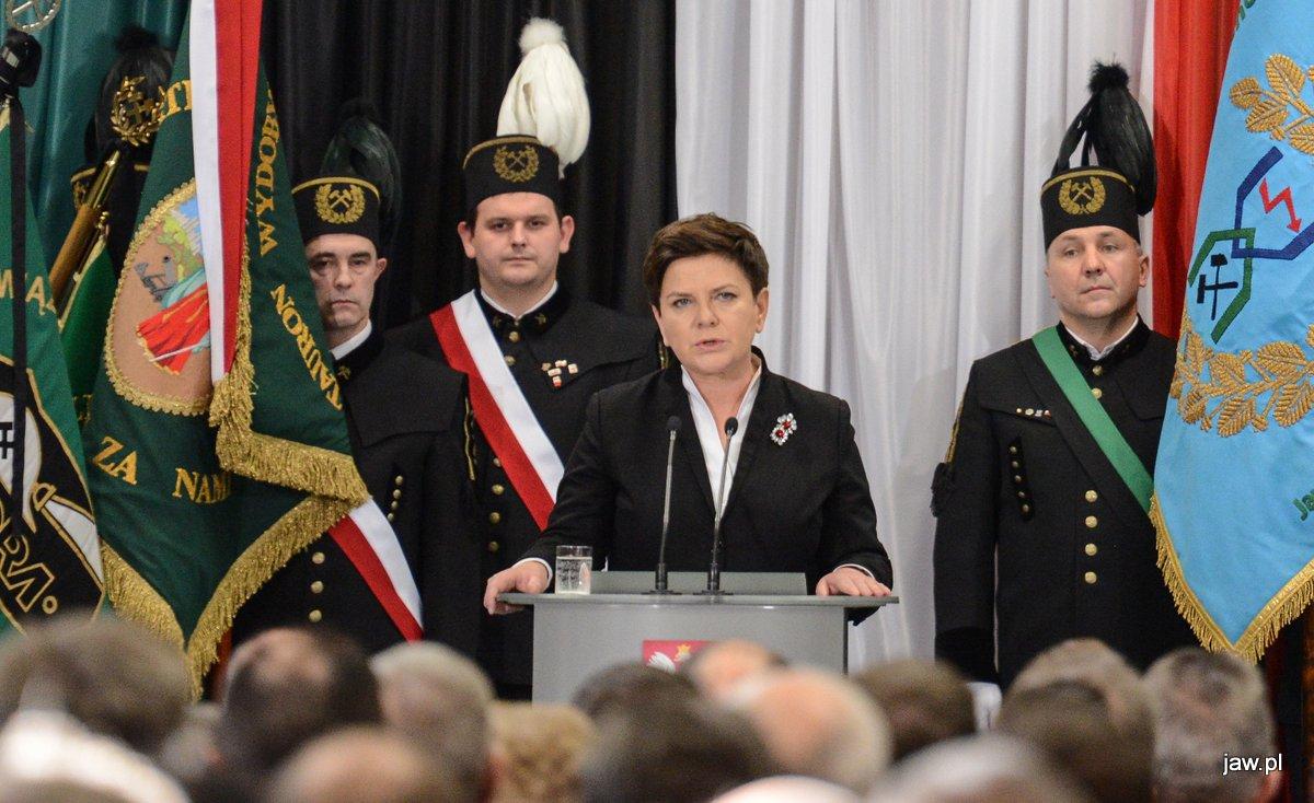 Premier Beata Szydło na Barbórce w Jaworznie