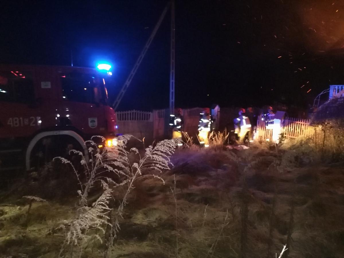 Pożar dachu domu w Ciężkowicach