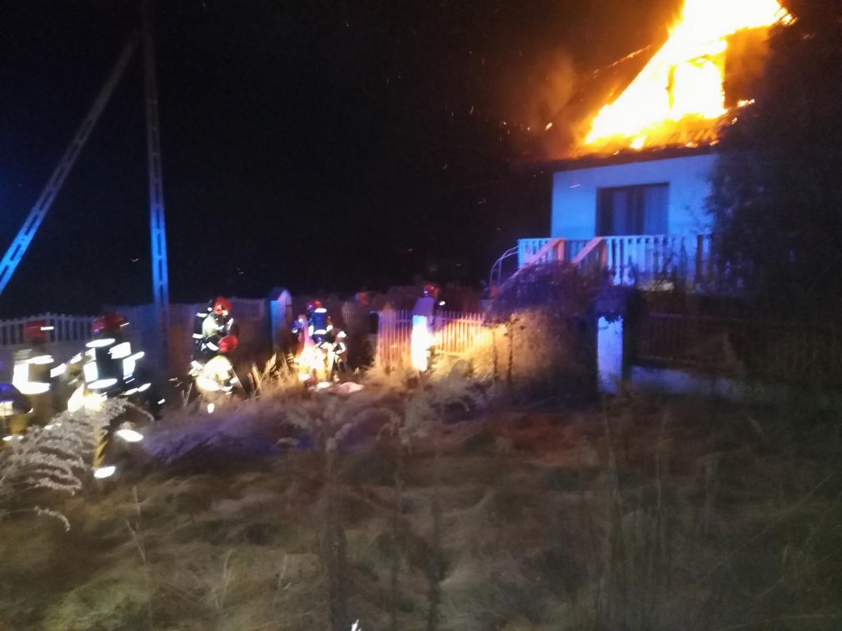 Pożar domu w Ciężkowicach