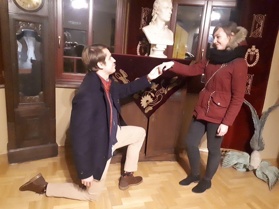 Zaręczyli się w muzeum