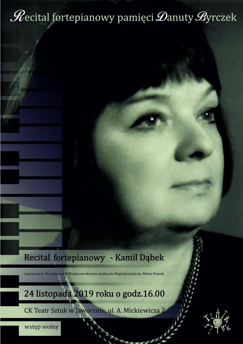 Zaproszenie na recital fortepianowy pamięci Danuty Byrczek