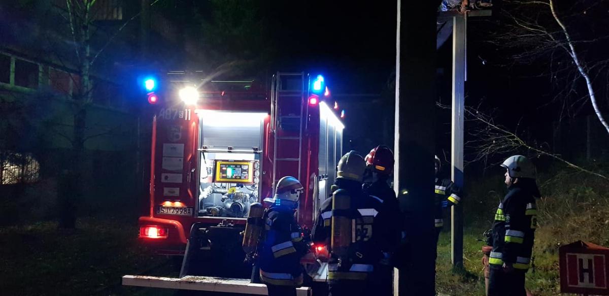 Nocny pożar składowiska odpadów przy ul. Chopina