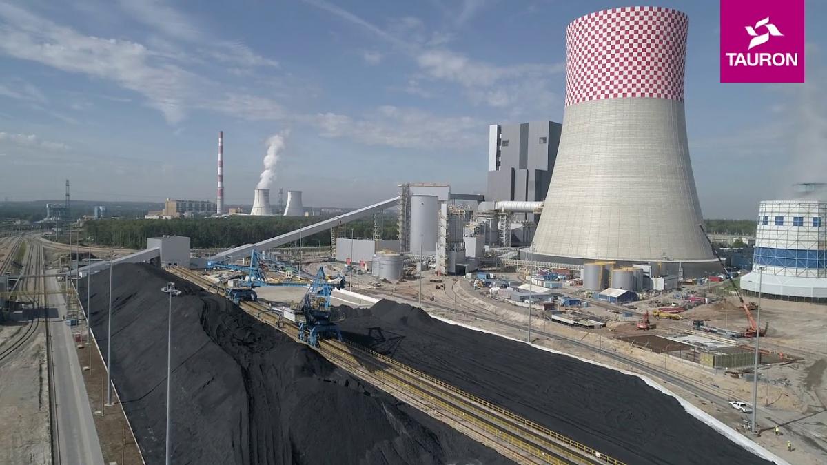 Elektrownia Jaworzno - blok 910MW z lotu ptaka