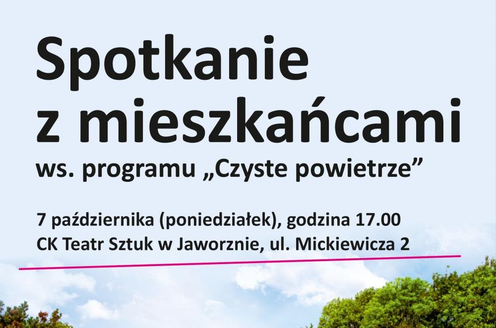 „Czyste powietrze” w Jaworznie – spotkanie z mieszkańcami