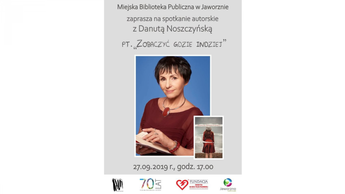 Zaproszenie na spotkanie autorskie z Danutą Noszczyńską