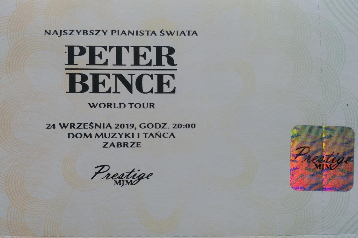 Zaproszenia na koncert Petera Bence