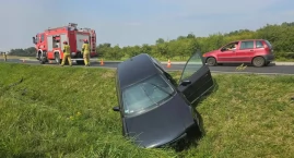 Auto w rowie przy Geosferze. Kierowca uciekł