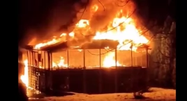Pożar wiaty śmietnikowej na ulicy 3 Maja