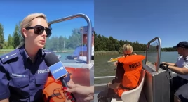 Patrole policyjne na Zalewie Sosina – policjanci kontrolują wypoczywających nad wodą