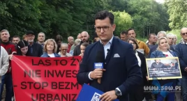 Nie chcą nowych bloków. Protest mieszkańców Dąbrowy w TVP