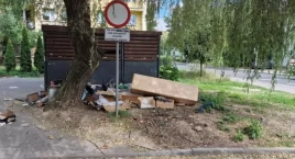 Śmierdząca wiata śmietnikowa ze szczurami. Zarządca został wezwany do uprzątnięcia terenu