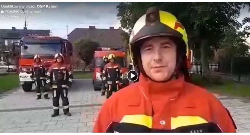 Pompują i pomagają. Kościerscy strażacy w #gaszynchallenge