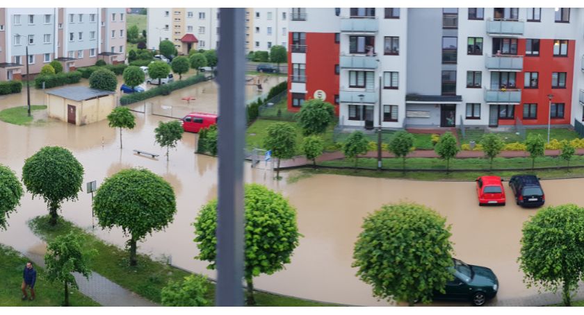 Burza nad Kaszubami. Kościerzyna pod wodą