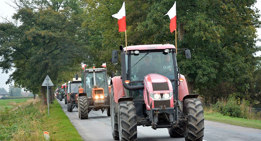 Ciągnikami tłumnie wyjechali na ulice - kościerscy rolnicy dołączyli do protestu 