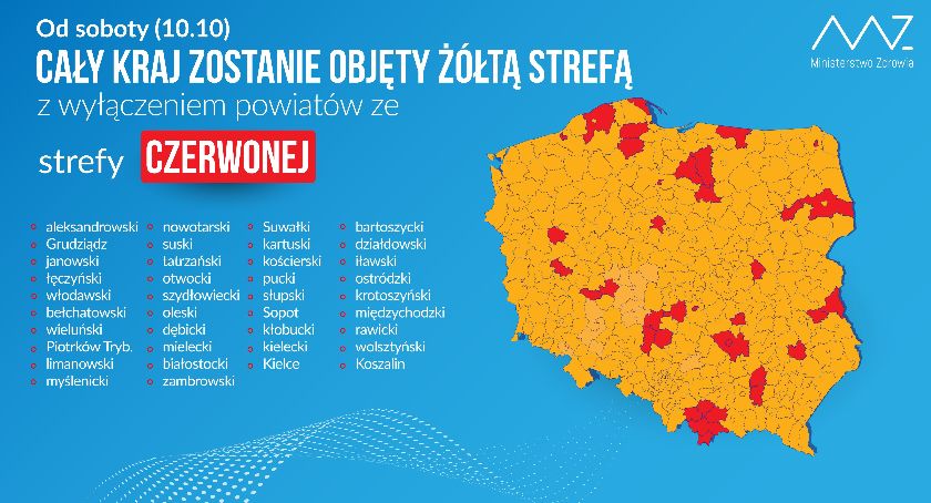 Powiat kościerski w czerwonej strefie!