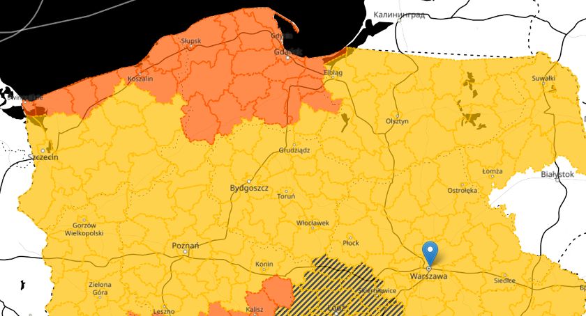 Załamanie pogody - wydano ostrzeżenia II stopnia przed silnym wiatrem