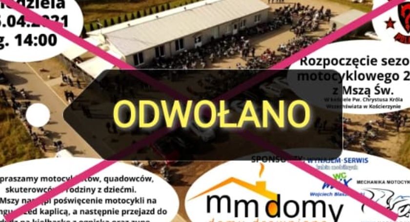 Rozpoczęcie sezonu motocyklowego odwołane!