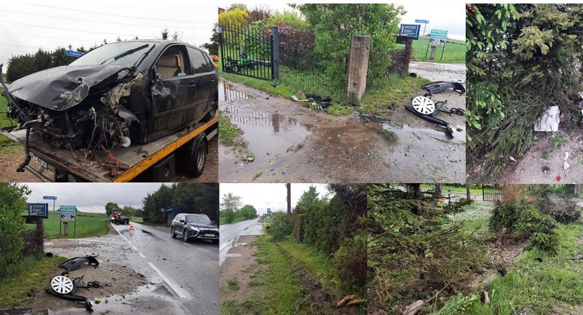 Skorzewo. Wypadł z drogi i uderzył w ogrodzenie. To nie pierwszy wypadek w tym miejscu