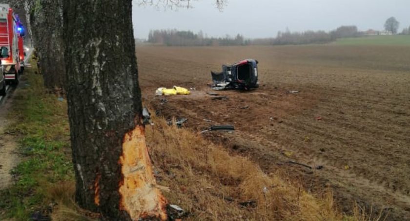 Dębogóry. Wyprzedzanie zakończone na drzewie - nie żyje 42-latek