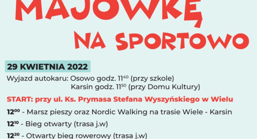 Majówka na sportowo w gminie Karsin