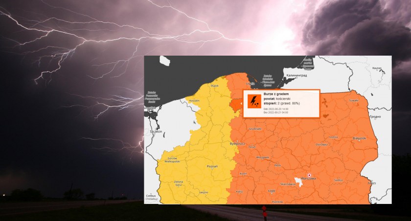 Uwaga na silne burze - wydano ostrzeżenia II stopnia