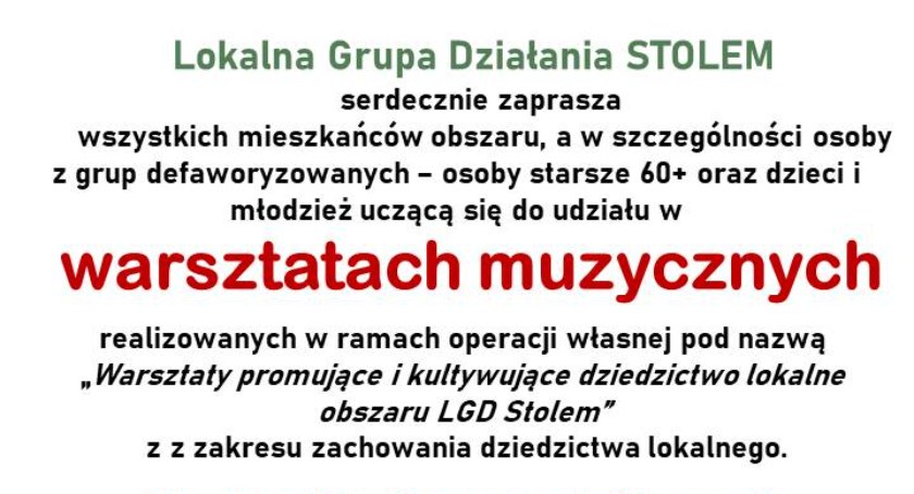 Warsztaty muzyczne organizowane przez LGD Stolem