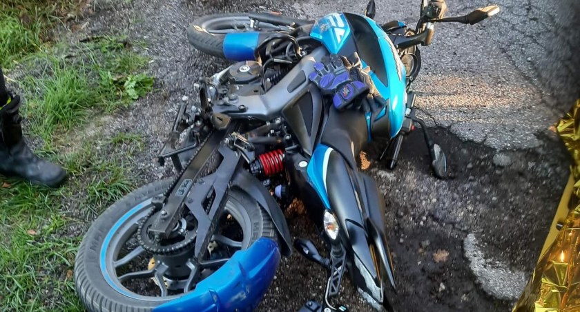 Będomin. Jechał nie tym pasem - ciężarówką uderzył w motocykl