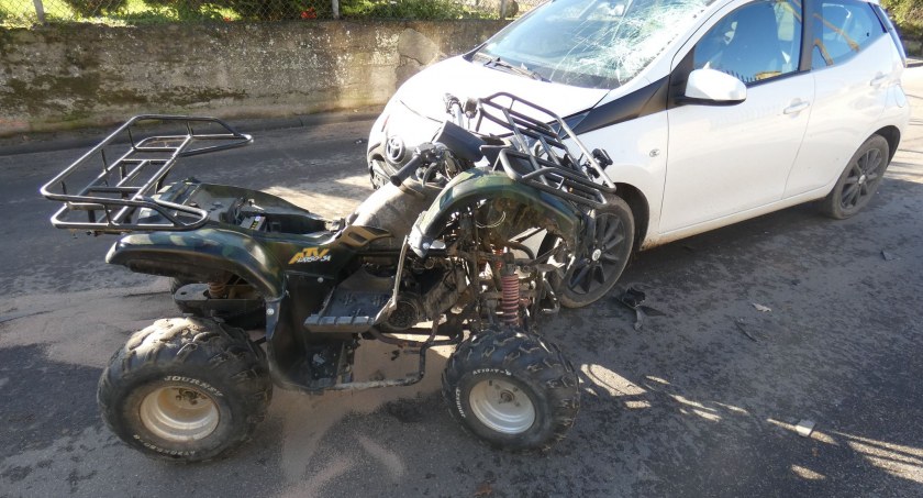 12-latek na quadzie zderzył się z toyotą, którą kierował 17-latek