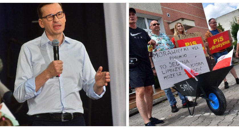 Premier Morawiecki przyjechał do Kościerzyny. Były brawa i gwizdy