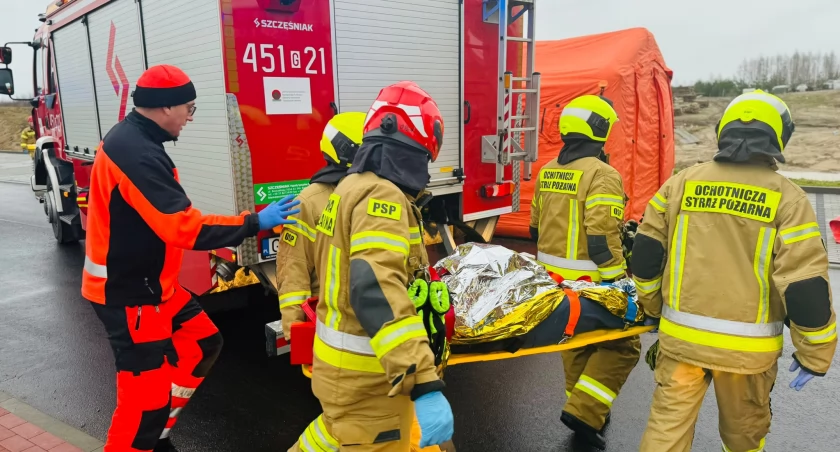 Pożar w jednym z oddziałów szpitala i groźny wypadek