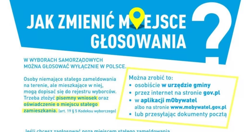Chcesz zmienić miejsce głosowania? To już ostatni moment na złożenie wniosku