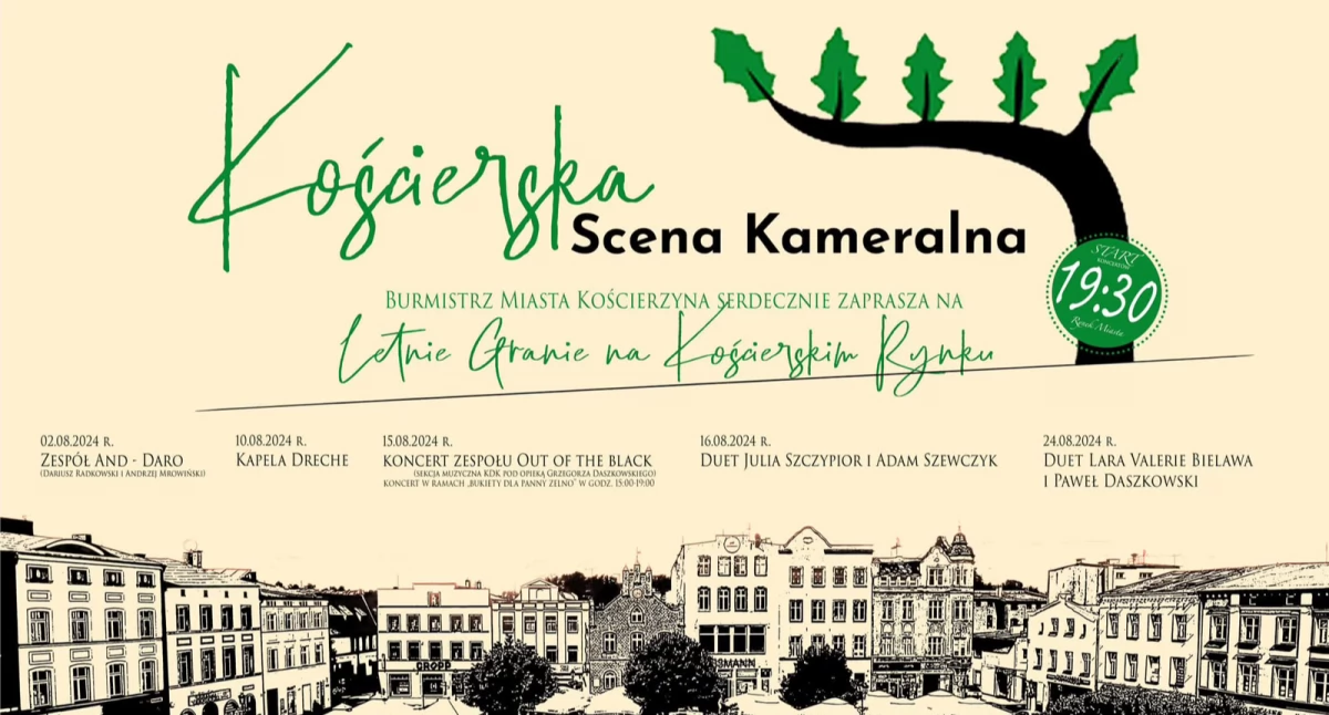 Letnie Granie na Kościerskim Rynku - w programie pięć koncertów 