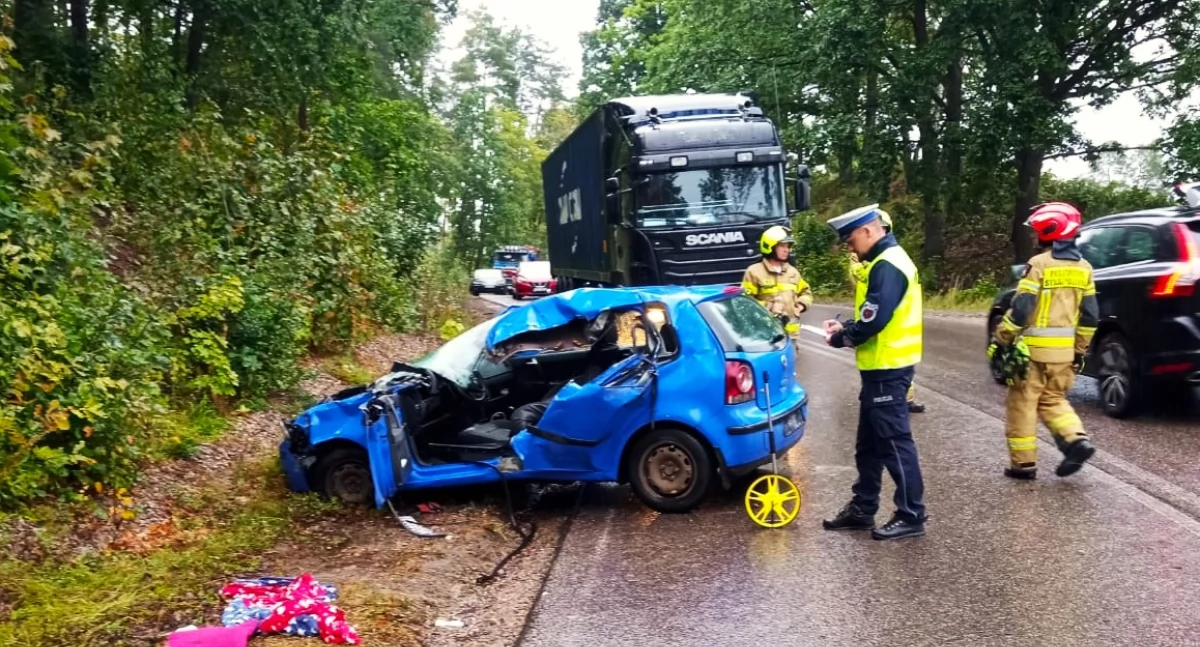 Wypadek w Dziemianach. Poszkodowana 19-letnia kobieta