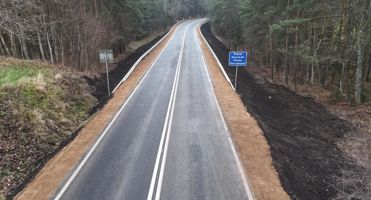 Koniec koszmaru kierowców na drodze 214 między Stężycą a Skorzewem