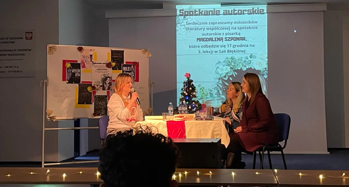 Pisarka Magdalena Szponar spotkała się z młodzieżą Ekonomika