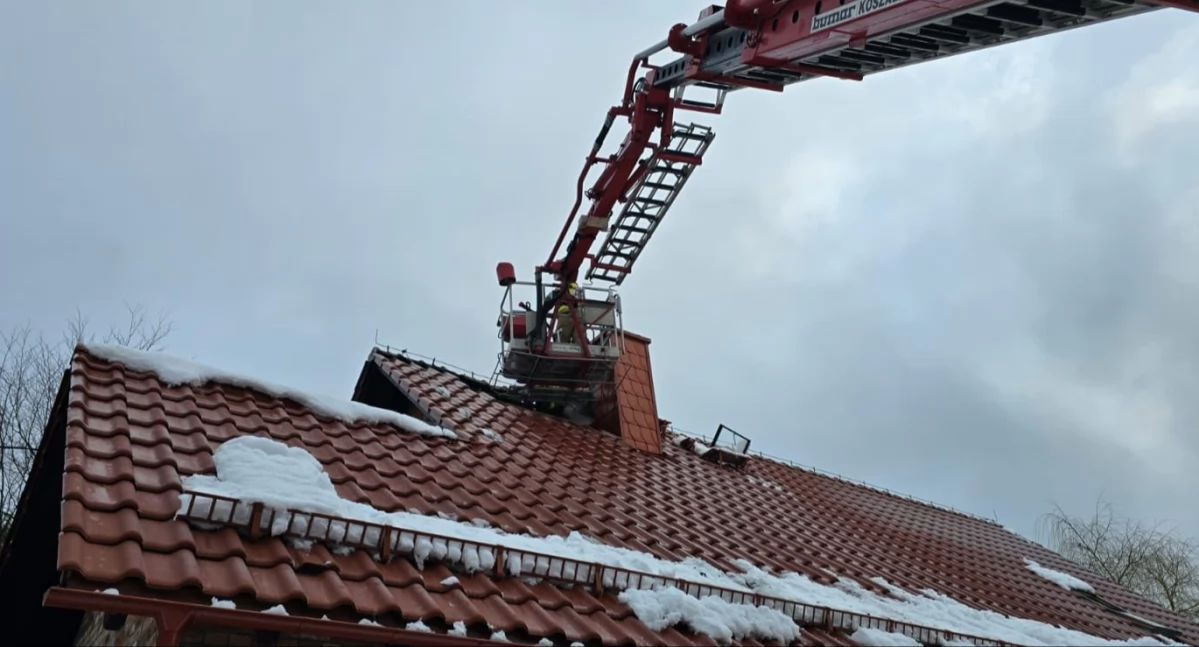 Pożar leśniczówki niedaleko Kościerzyny
