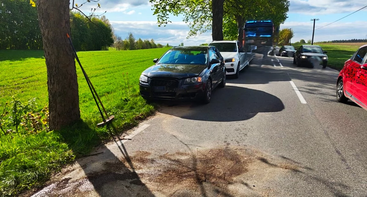 Sarnowy. Kolizja trzech samochodów osobowych