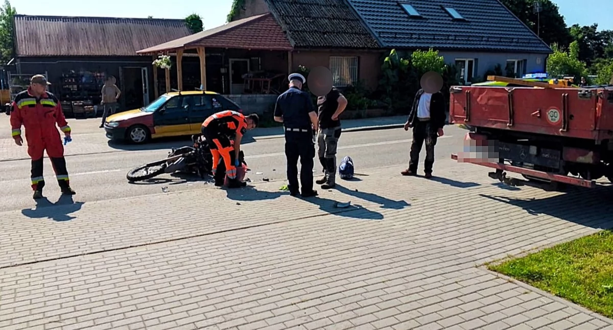 Wypadek w Orlu. Motocyklista został ranny i trafił do szpitala!
