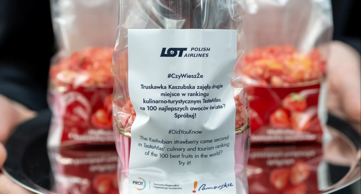 Kaszubska truskawka ambasadorką Pomorza na wysokościach – lotnicza promocja regionalnych smaków