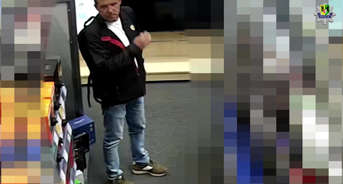 Policja szuka tego mężczyzny. Jest podejrzany o kradzież [FILM]
