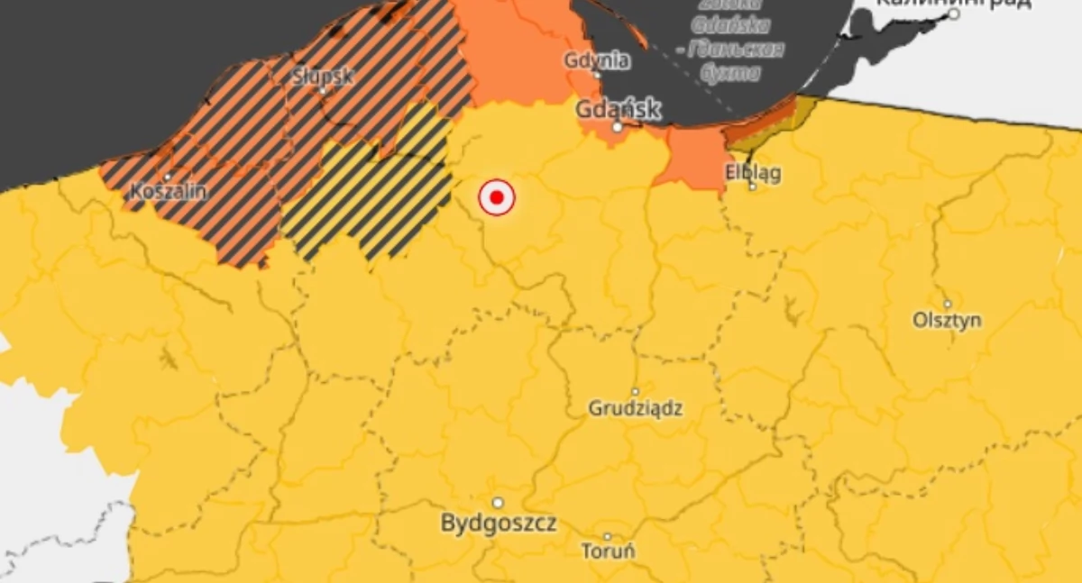Silny wiatr i deszcz.IMiGW ostrzega: noc z czwartku na piątek może być niebezpieczna