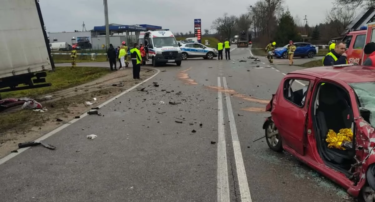 Dramatyczny wypadek w Dziemianach! Śmigłowiec LPR w akcji!