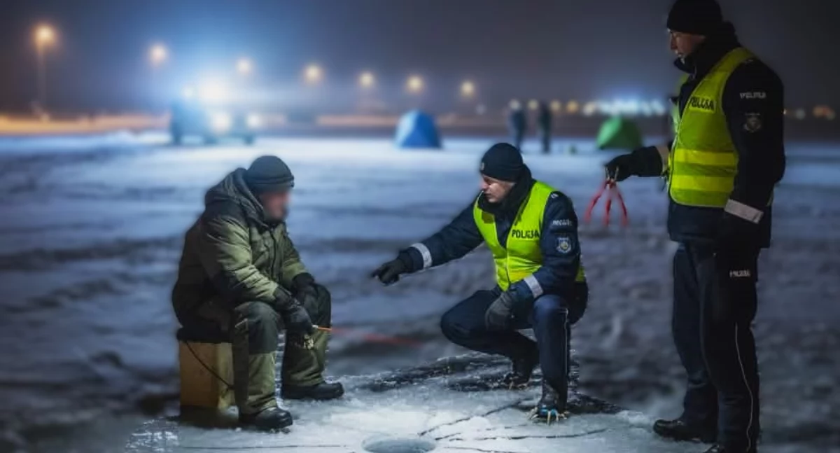 Policja kontroluje zamarznięte akweny. Apel o rozwagę i bezpieczeństwo
