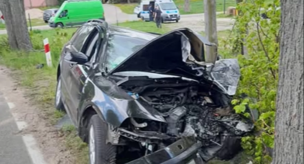 Wypadek w gm. Liniewo. W akcji śmigłowiec LPR