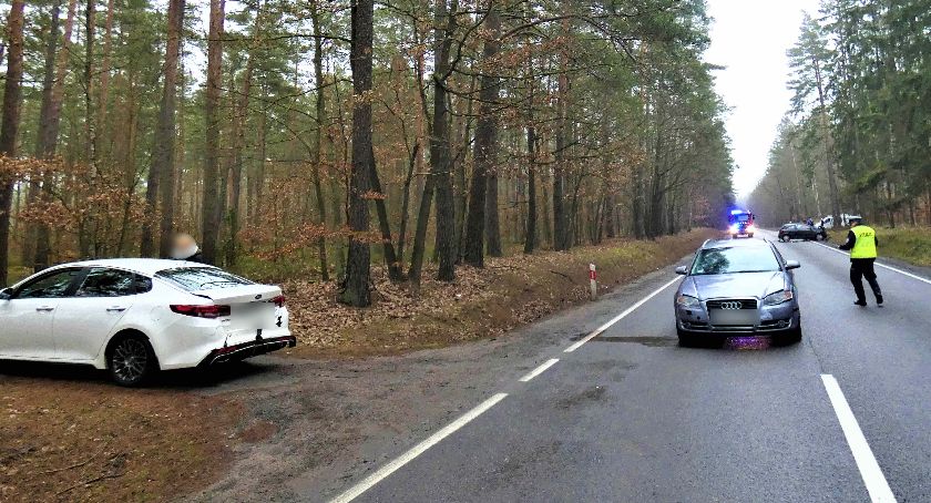Wypadek na K20 - jedna osoba w szpitalu 