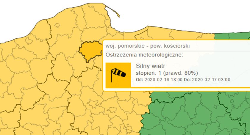 Wydano ostrzeżenia przed silnym wiatrem
