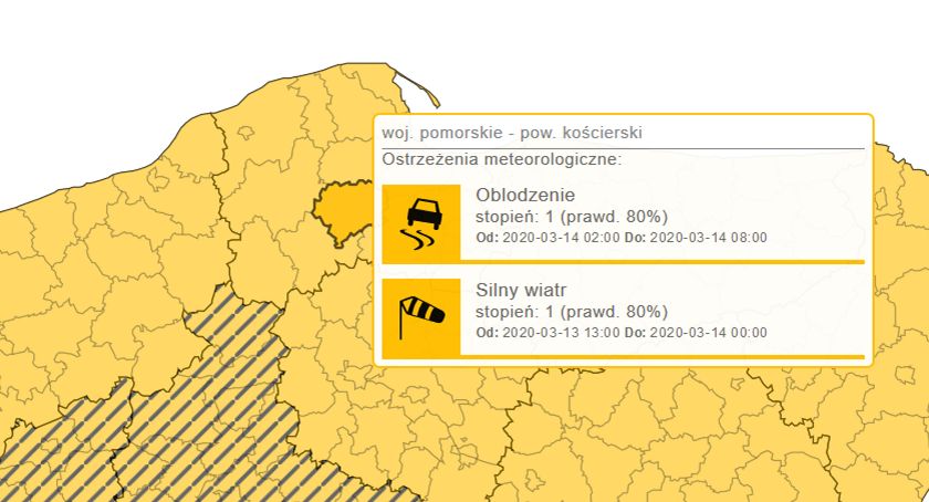 Kolejny wietrzny dzień na Kaszubach - wydano ostrzeżenia 