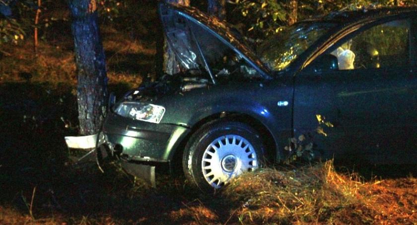 Wdzydze Tucholskie. Volkswagen uderzył w drzewo - jedna osoba w szpitalu